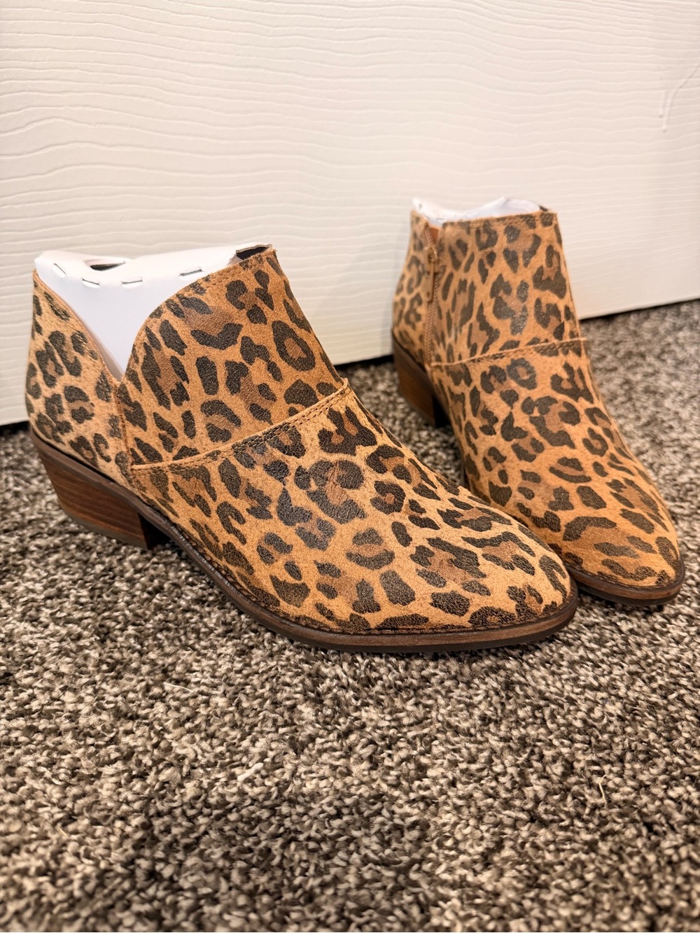 Leopard Print Ankle Booties - Women 6.5